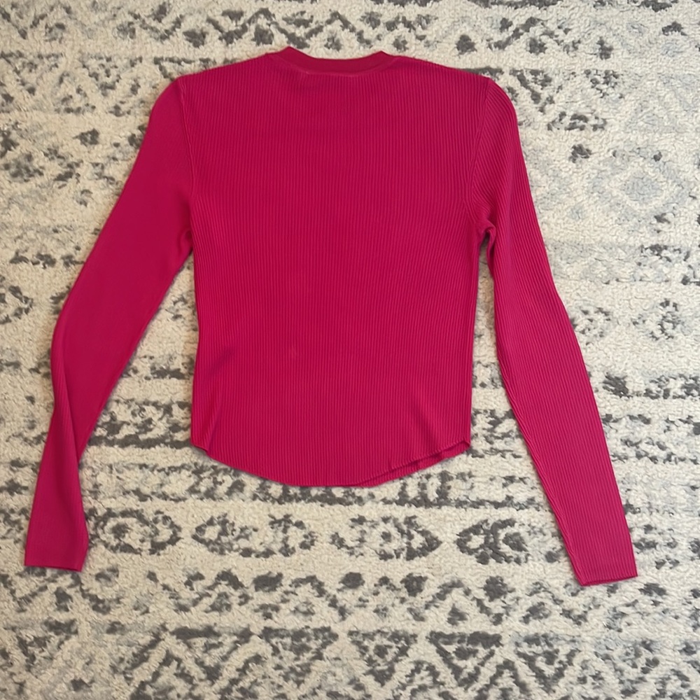 Zara Pink Ribbed Top - Picture 2 of 3
